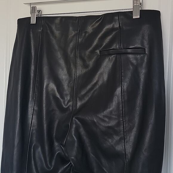 Mango Leather Effect Slim Trouser Pants, XL - Picture 3 of 8